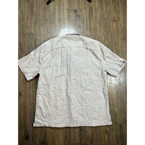 Abercrombie & Fitch Shirt Mens XLT Button Up Summer Linen Blend Beach Rockabilly - Picture 4 of 6